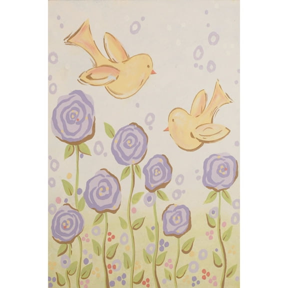 Marmont Hill "Blissful Chicks" by Reesa Qualia Painting Print on Wrapped Canvas