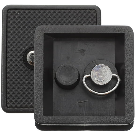 BESTONZON 2Pcs Black Tripod Camera Mount Plate with Anti Skid Wear Resistant Design