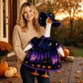 thumbnail image 5 of Ktlvex 23" Halloween Porch Goose Costume Set Witch Hat, Layered Dress & Bat Wings, Spooky Holiday Outfit for Yard Decoration for 23-Inch Geese（A）, 5 of 7
