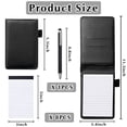 thumbnail image 2 of Set de 10 Minibloques Dazarey Cuaderno de bolsillo de Cuero negro 8 Libretas 3'x5' 30 Hojas, 2 of 3