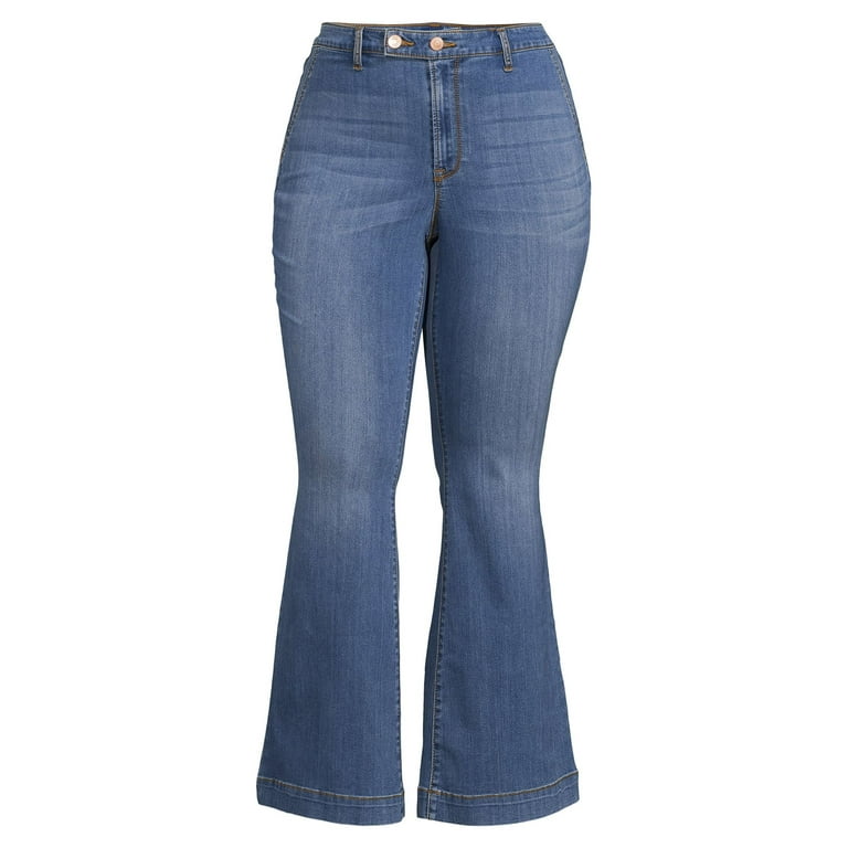 Women's plus size top jeans at walmart