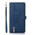 thumbnail image 3 of Dteck iPhone 11 Zipper Wallet case,PU Leather Flip Retro Shockproof Magnetic Zipper Wallet Stand Case Cover for iPhone 11 6.1 inch,Blue, 3 of 10