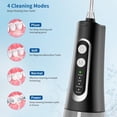 thumbnail image 2 of Oral Irrigator Cordless Rechargeable, 300ml Water Tank, 4 Modes (Soft/Normal/Pulse/Tongue Cleaner), IPX7 Waterproof Portable Water Flosser for Travel, 2 of 5