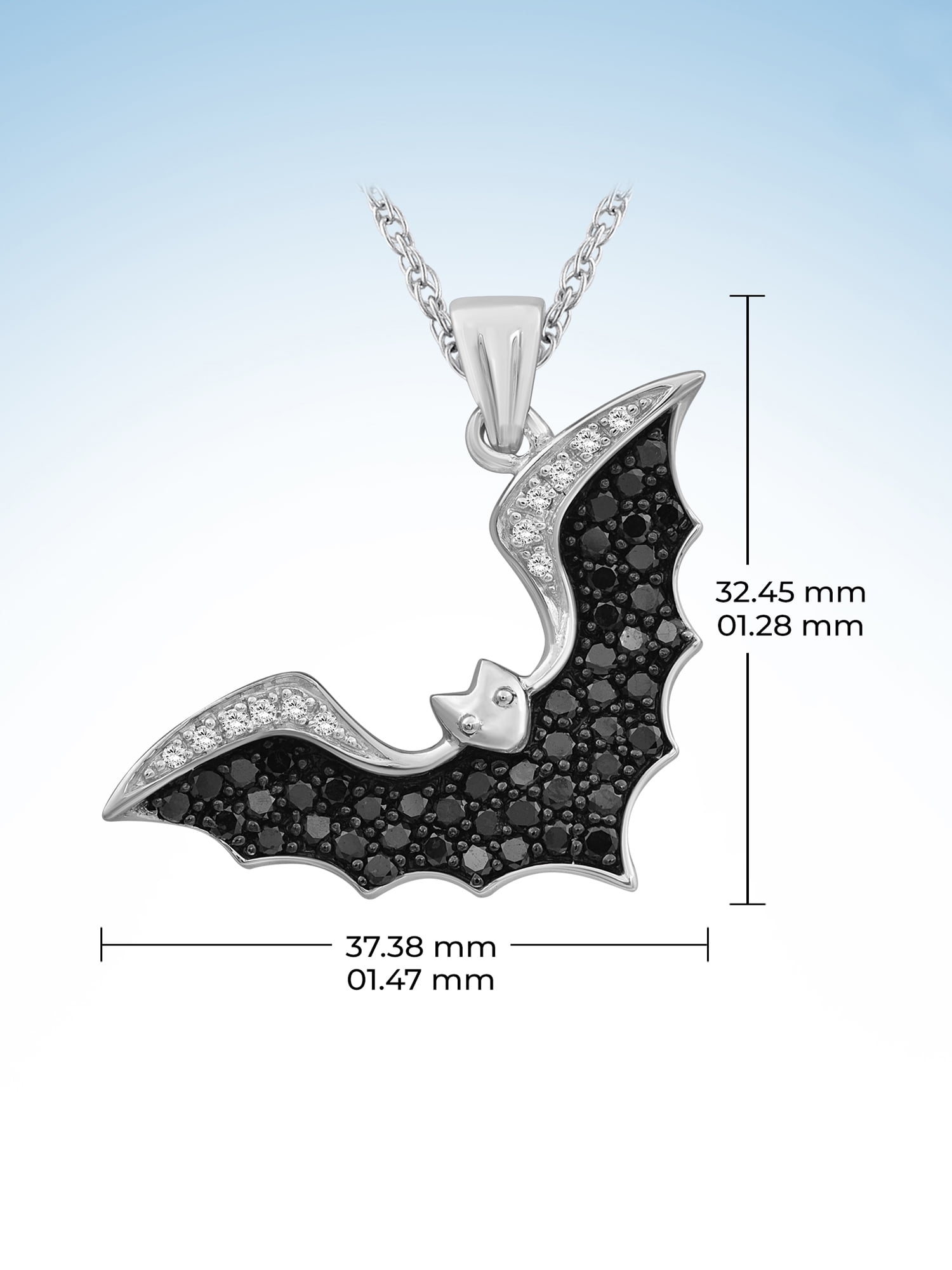 Black sale bat necklace