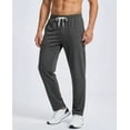 thumbnail image 2 of Real Essentials 3 Pack: Men's French Terry Open Bottom Sweatpants - Casual Lounge Comfort Gym with Pockets, 2 of 6