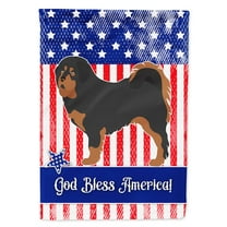 Carolines Treasures BB8407CHF Tibetan Mastiff American Flag Canvas House Size Large multicolor