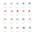 thumbnail image 1 of KAKOWELY 20Pcs Simulation Diamond Ring Girls Finger Rings Playthings (Random Color),0.98"X0.71"X0.24", 1 of 4