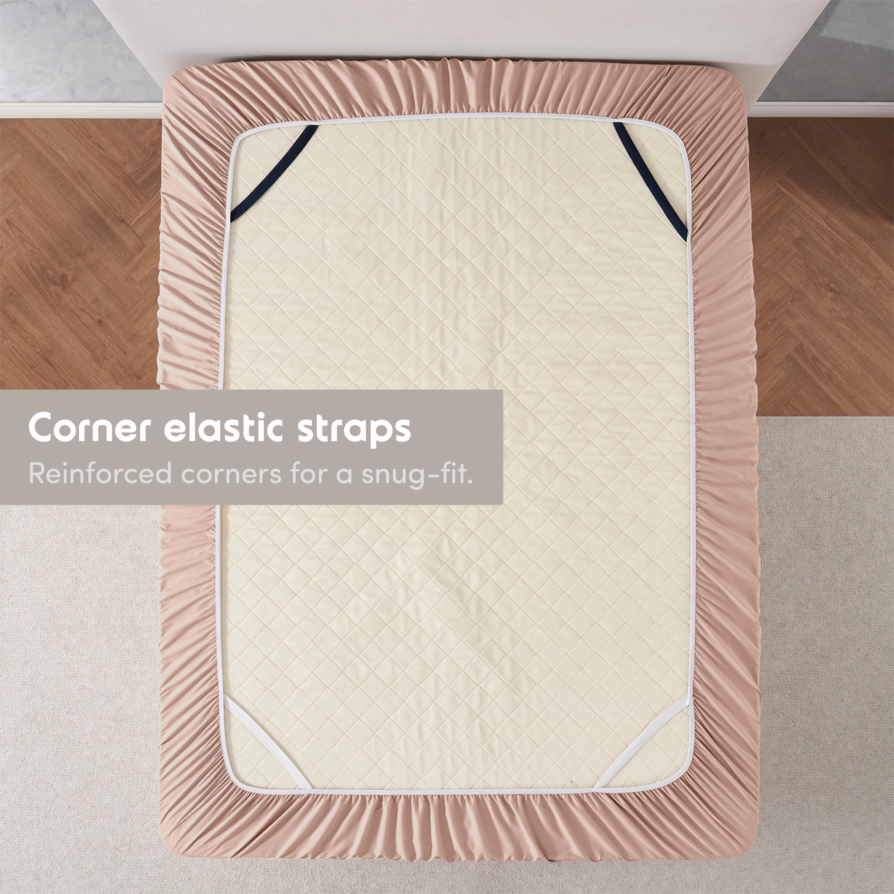 Lammaloe 4 Pack Extra Deep Pocket Twin Fitted Sheet Only, Fits 18" to 24" Mattress, Soft Microfiber Fitted Bed Sheet, Peach Beige