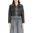 thumbnail image 2 of Max Studio London Veste Courte en Cuir pour Femme, Brun, Grand, 2 of 5