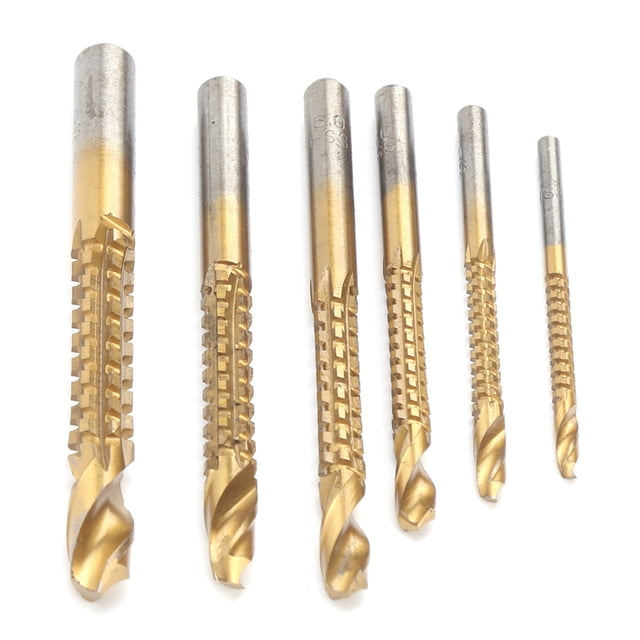 Herramienta para perforar agujeros, 6 brocas de dientes de sierra, brocas multiusos, brocas helicoidales optimizadas para la excelencia