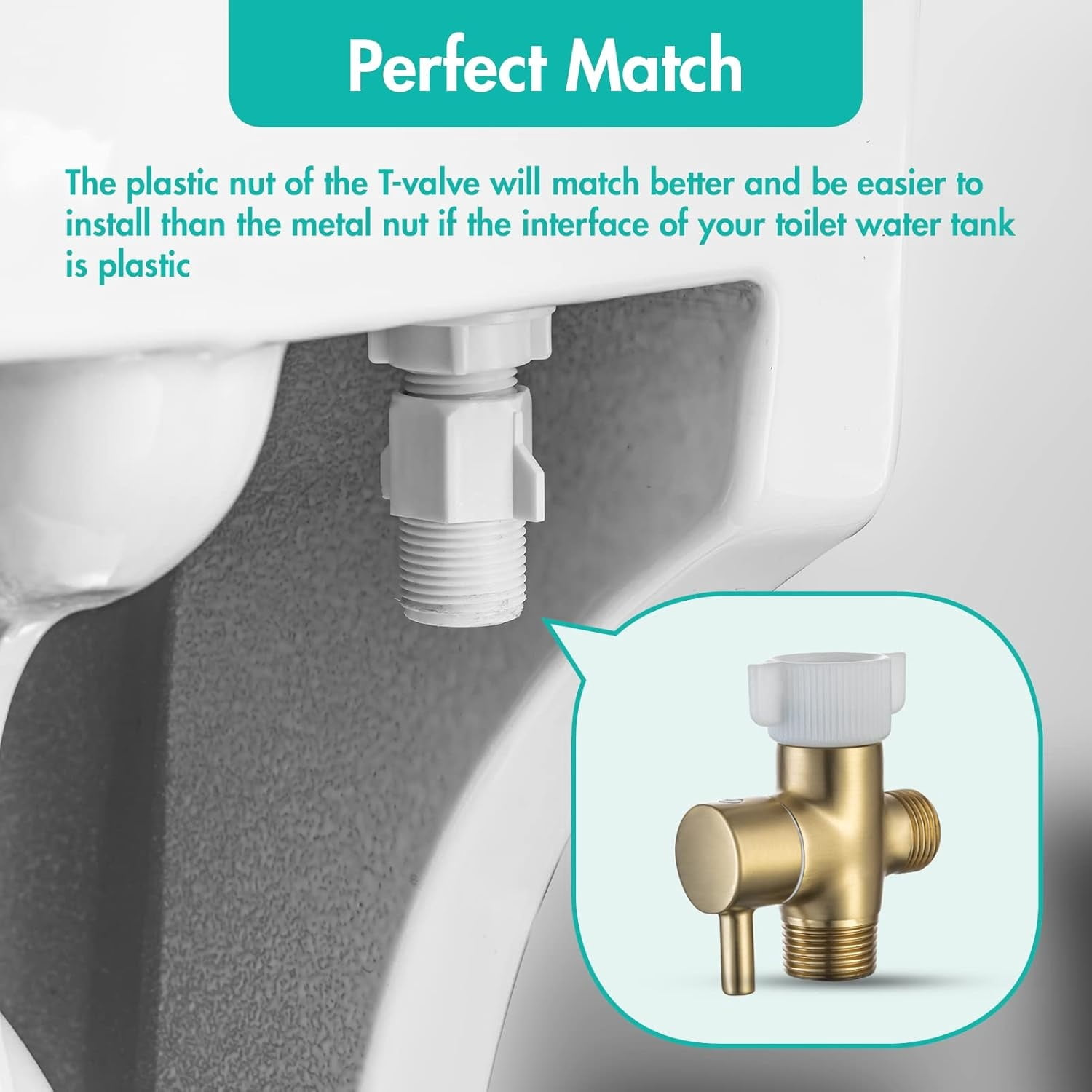 Handheld Bidet Sprayer for Toilet, Stainless Steel Metal Made Baby Cloth Diaper Spraying Kit, Bathroom Toilet Bidet Attachment Set for Bathing Pets and Feminine Hygiene, Brushed Brass Gold