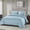 Blue, variant on Viscose from Bamboo-Cotton Blend 3pc Duvet Cover Set (Full/Queen, Solid Periwinkle) Soft and Breathable Comforter Cover with Shams