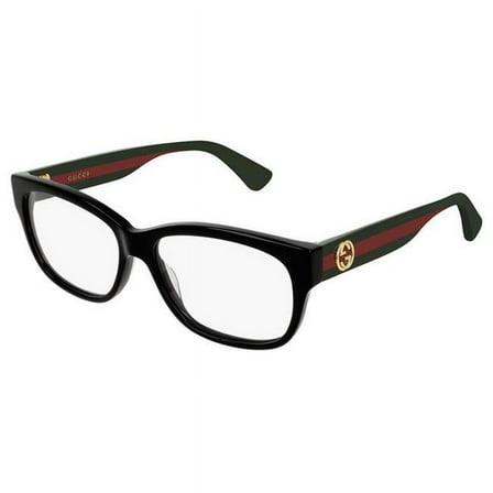 GUCCI GG0278O 011 Rectangular Square Black Demo Lens 55 mm Women's Eyeglasses