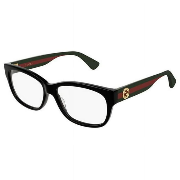 GUCCI GG0278O 011 Rectangular Square Black Demo Lens 55 mm Women's Eyeglasses