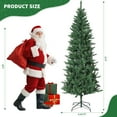 thumbnail image 2 of JoanKaren 9' Pre-Lit Pencil Christmas Tree,Slim Artificial Xmas Trees with Led Warm Adjustable Lights, 2 of 9