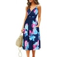 thumbnail image 1 of Nouvelle Robe Décontractée Décontractée de Poche Robe de Plage à Imprimé Floral, 1 of 3