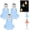 Blue x3, variant on Solar Tulip Outdoor String Lights, Waterproof Solar Outdoor String Hanging Lights, LED Tulip Garden Decorative Lights, Flower Light for Patio, Backyard, Fence, Balcony, Yard (Mix 9)