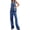 Blue, variant on Women Two Piece Denim Set Button Down Backless Tank Top and Wide Leg Jeans 2 Piece Outfit Suits