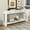 Antique White, variant on Solid Wood Console Table With 4 Drawers And 1 Bottom Shelf For Entryway, Hallway, Easy Assembly, 63 Inch Long Sofa Table, Navy