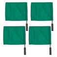 thumbnail image 1 of 4pcs Track and Field Events Referee Flag Match Stainless Steel Pole Command Flag Hand Signal Flags (Green), 1 of 2