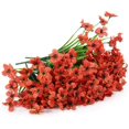 thumbnail image 6 of Viworld 6 Bundles Artificial Flowers UV Resistant Fake Plants Outdoor Faux Plastic Flowers Garden Window Box Porch Home Decor, Orange red, 6 of 8