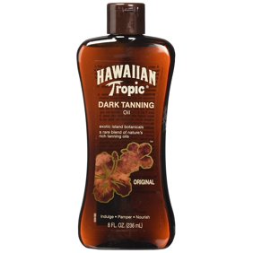 Hawaiian Exotic Island Botanicals Tropic Dark Tanning Sun Care Moisturizing Oil, 8 oz