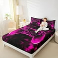 thumbnail image 4 of Manfei Gamepad Twin Sheet Sets for Teens, Square Geometric Sheet Set Twin, Game Console Bed Sheets Set Twin Size, Breathable Room Decoration, 3pcs, 4 of 7