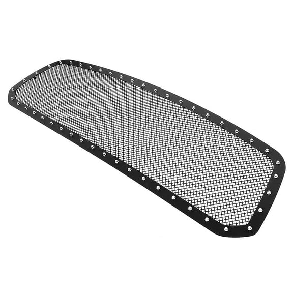 APS Compatible with Ram 1500 2013-2018 & 19-21 Ram 1500 Classic Main Upper Stainless Steel Black Mesh Rivet Studs Front Grill Grille Insert D75986K