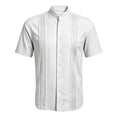 thumbnail image 2 of Boys White Button Up Shirt Collarless Dress Shirts Girls Uniform Shirts Cute Summer Tops 4-5 Years, 2 of 4
