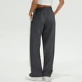 thumbnail image 6 of TrendOFT Oversized Wide Leg Sweatpants Women Baggy Casual Side Striped Track Pants Y2k Cute Lounge Baggy Palazzo Pants Grey L, 6 of 7