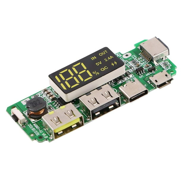 Módulo Carga Bsvklp Banco USB Placa Cargador Batería Litio 1 Unidad