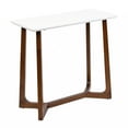 thumbnail image 1 of Kate and Laurel Olivant Modern Rectangle Wood Console Table, 32 x 15 x 30, White and Walnut Brown, Decorative Geometric Two-Tone Entryway Table for Use as a Functional Living Room Table, 1 of 8