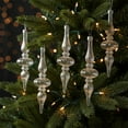 thumbnail image 3 of Northlight 8ct Transparent Shatterproof Finial Christmas Ornament Set 5.25" - Clear, 3 of 3
