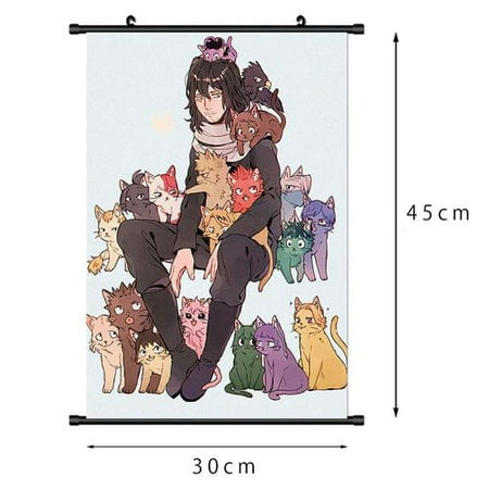 AkoaDa Azawa Toro Poster - Boku no Hero Academia My Hero Academia Painting Fabric Painting Anime Home Decor Wall Scroll Posters for Decorative