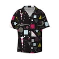 thumbnail image 3 of Goofa Colorful Geometry Printed Men's Casual Short-sleeved Shirt,Lightweight Breathable Button-down,Summer Casual men's top,Versatile Fashion shirt-, 3 of 7
