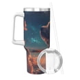 thumbnail image 2 of Logiee Starry Sky Cloud Puppy Print 40OZ Ice Bully Cup with Handle and Straw, Double Wall Stainless Steel Tumbler,Travel Coffee Cup with Lid, Summer Insulation and Cooling Cup, 2 of 8