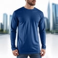 thumbnail image 4 of GEWSEY Long Sleeve Shirts for Men UPF 50+ Sun Shirts UV Protection Rash Guard Swim Shirts Fishing Summer Athletic (Navy, XL), 4 of 9