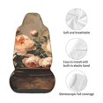 thumbnail image 4 of Wukai Vintage Peonies Rustic Charm Full Set Car Seat Covers with Soft Padding Universal Auto Front Seats Protector and Cushion Mat, 4 of 5