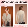 thumbnail image 4 of Lace Flower Detachable Polyester Shawl Garment Accessories PeachPuff 220x810x0.5mm, 4 of 6