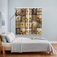 thumbnail image 5 of Curtains 84 Inches Long 2 Panels, Sunflowers Grommets Window Treatment Curtain, Farmhouse Vintage Western Texas Star Plaid Thermal Curtains Drapes for Living Room/Bathroom, 5 of 9