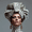 Woman with Money Crown Fashion, variant on Qisvanset Money Crown Woman Fashion Poster Canvas Print 15.75x11.81 Inches