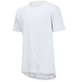 thumbnail image 2 of Hinvhai Men's Crew Collar Solid Asymmetric Irregular Hem Casual T-Shirt Tops Solid Asymmetric Zipper Short Sleeve T-Shirt White 10(XL), 2 of 8