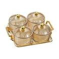 thumbnail image 4 of Fruit Snacks Serving Platter Serving Bowls Storage Glass Condiment Container for Wedding Amber 4 Bowls, 4 of 9