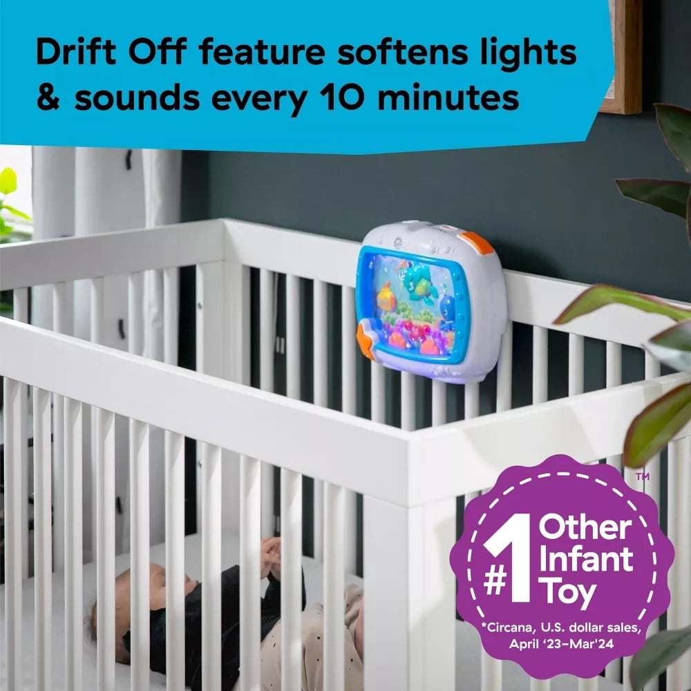 Sea Dreams Soother Musical Crib Toy and Sound Machine for Babies 0-36 Months, 8.7x11.9x5.22 Inches