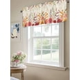 thumbnail image 4 of Rustic Autumn Valances for Windows Flowers Eucalyptus Leaves Thanksgiving Retro Kitchen Valance Curtain Rod Pocket Small Curtains for Cafe Bathroom Laundry Basement 54" x 18", 4 of 8