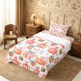 thumbnail image 3 of Erosebridal Pumpkin Sweets Twin Sheets 3pcs,Cute Fall Bedding,Light Blue,1 Flat Sheet, 1 Fitted Sheet and 1 Pillowcase, 3 of 6