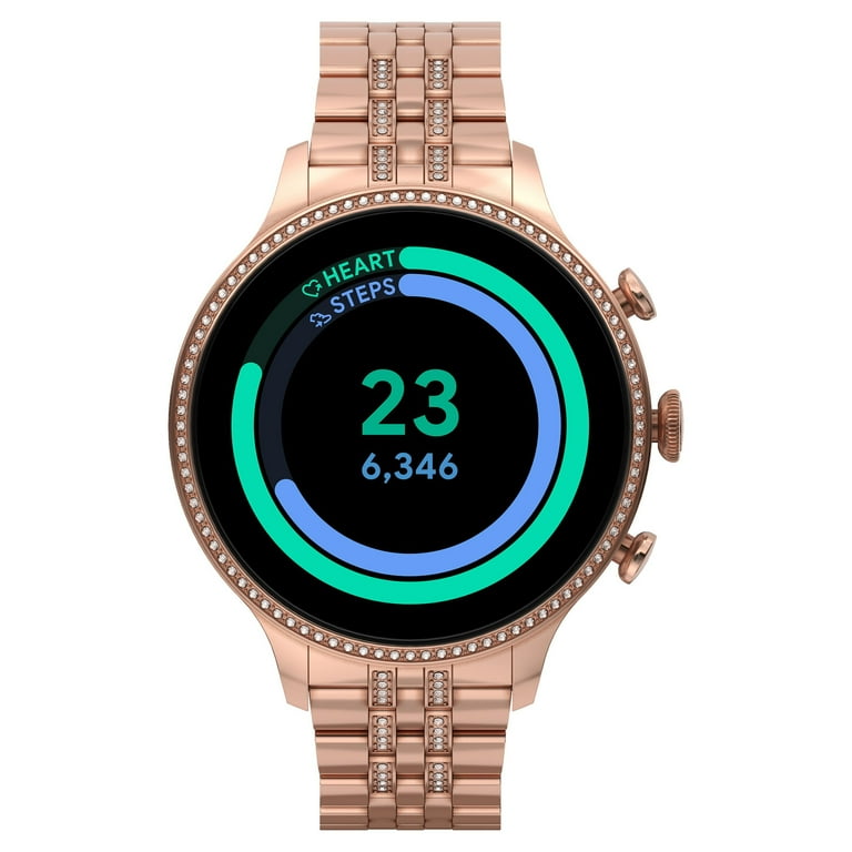 Fossil Womens Gen 6 Smartwatch Rose Gold-Tone Stainless Fossil Womens Gen 6 Smartwatch Rose Gold-Tone Stainless