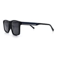 thumbnail image 6 of Polarized Gentlemanly Hipster Mens Sport Horn Rim Plastic Sunglasses [Black Blue White - Black], 6 of 7