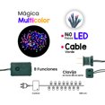 thumbnail image 2 of Serie de Luces La Merced  Navideña Decorativa Luz Led Multicolor 140 Focos 8 Funciones Cable Verde 6 m, 2 of 6