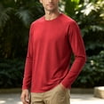thumbnail image 4 of GEWSEY Men's Long Sleeve Shirts UPF 50+ UV Sun Protection Athletic Shirts for Hiking Running Workout Rash Guard (Red, XL), 4 of 5